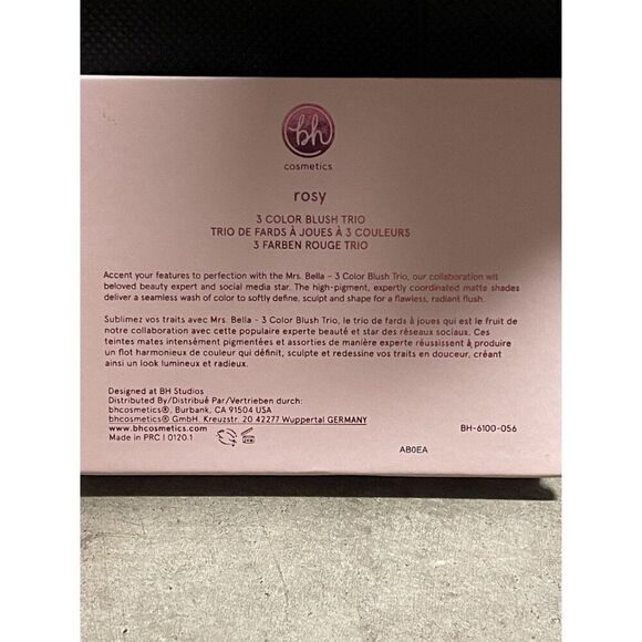 BH Cosmetics Mrs. Bella Rosy 3 Color Blush Trio, NEW - Picture 6 of 10